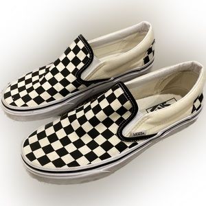 Black and white checkered Vans, Women’s size 8.5 Men’s size 7.